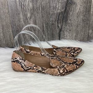 Steve Madden Feather Snake Skin Flats